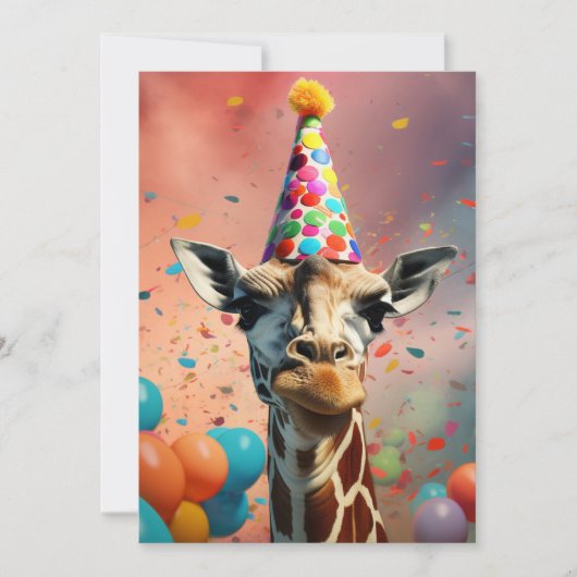 Giraffe ontwerp, kleurrijk kaart (Voorkant)