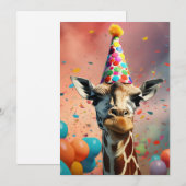Giraffe ontwerp, kleurrijk kaart (Voorkant / Achterkant)