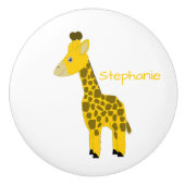 Giraffe-ontwerp Persoonlijk Keramische Knop (Voorkant)