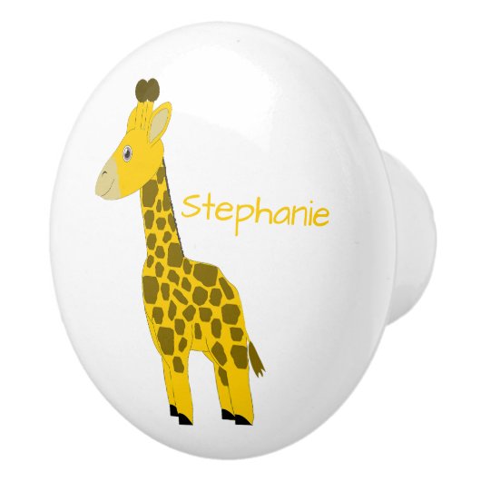 Giraffe-ontwerp Persoonlijk Keramische Knop (Rechts)