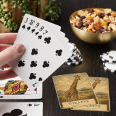 Giraffe Oost-Afrikaanse savanne VINTAGE Pokerkaarten (Insitu)