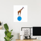 Giraffe op de bal poster (Thuiskantoor)
