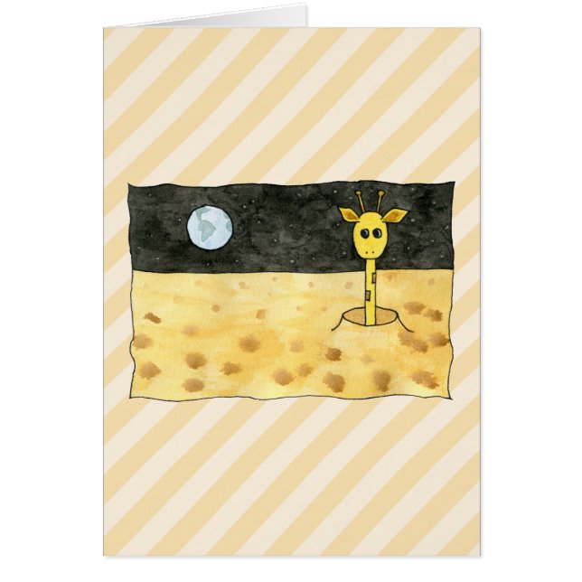 Giraffe op de maan. (Voorkant)