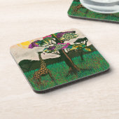 Giraffe op de Planes van Afrika Bier Onderzetter (Linkerzijde)