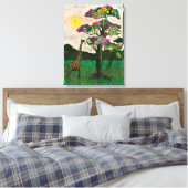 Giraffe op de Planes van Afrika Canvas Afdruk (Insitu (Slaapkamer))