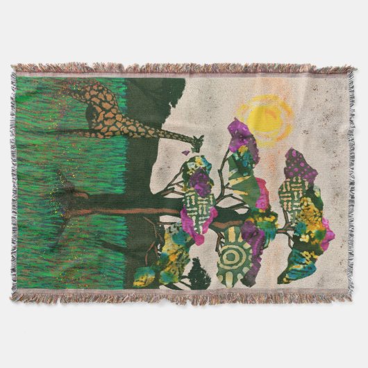 Giraffe op de Planes van Afrika Deken (Voorkant)