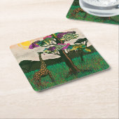 Giraffe op de Planes van Afrika Kartonnen Onderzetters (Schuin)