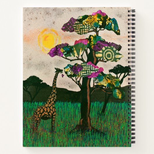 Giraffe op de Planes van Afrika Notitieboek (Achterkant)