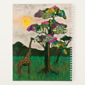 Giraffe op de Planes van Afrika Planner (Achterkant)