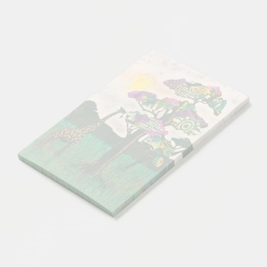 Giraffe op de Planes van Afrika Post-it® Notes (Schuin)