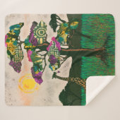 Giraffe op de Planes van Afrika Sherpa Deken (Voorkant (horizontaal))