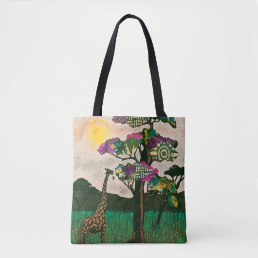 Giraffe op de Planes van Afrika Tote Bag (Voorkant)
