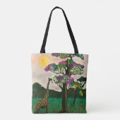 Giraffe op de Planes van Afrika Tote Bag (Achterkant)