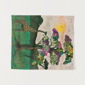 Giraffe op de Planes van Afrika Wandkleed (Voorkant (horizontaal))