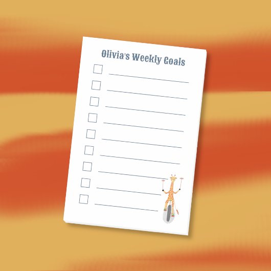 Giraffe op een eenwieler Kid Goals Post-It Notitie Post-it® Notes