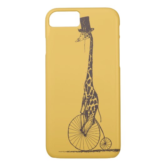 Giraffe op een fiets Case-Mate iPhone case (Achterkant)