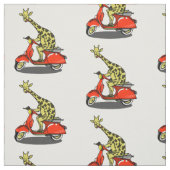 Giraffe op een retro bromfiets stof (Swatch)