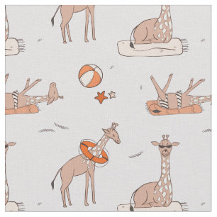 Giraffe op het strand stof