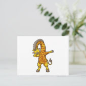 Giraffe op Hip Hop Dance Dab Briefkaart (Staand voorkant)