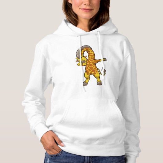 Giraffe op Hip Hop Dance Dab Hoodie (Voorkant)