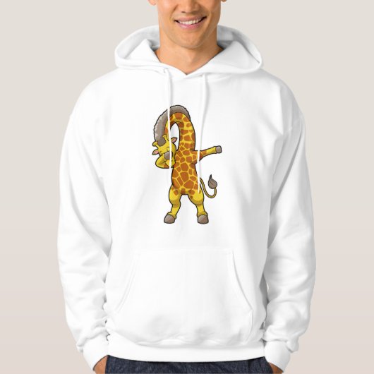 Giraffe op Hip Hop Dance Dab Hoodie (Voorkant)