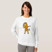 Giraffe op Hip Hop Dance Dab T-shirt (Voorkant volledig)