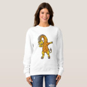 Giraffe op Hip Hop Dance Dab Trui (Voorkant volledig)
