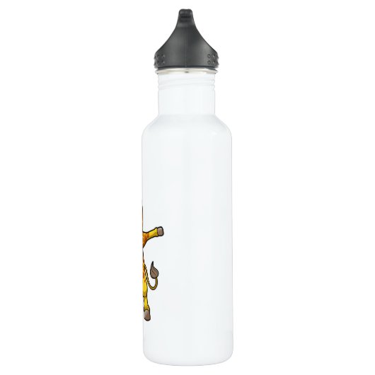 Giraffe op Hip Hop Dance Dab Waterfles (Rechts)