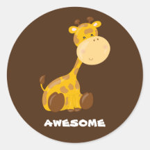 Giraffe op maat geprezen schoolleraar safari brown