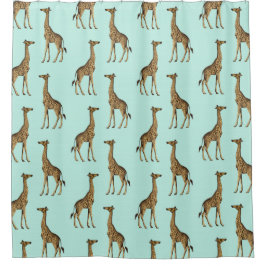 Giraffe op Parade Douchegordijn