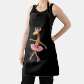 Giraffe op roller Schaatsen in roze tutu Tanktop Schort (Insitu)