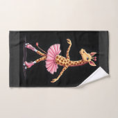 Giraffe op rollerschaatsen in roze tutu tanktop handdoek (Handdoek)