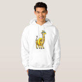 Giraffe op strand met draaiende ring en zonnebril hoodie (Voorkant volledig)