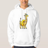 Giraffe op strand met draaiende ring en zonnebril hoodie (Voorkant)