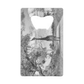 Giraffe op weg creditkaart flessenopener (Achterkant)