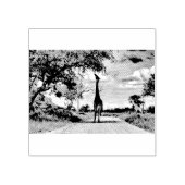 Giraffe op weg rubberstempel (Afrduk)