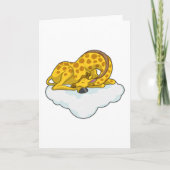 Giraffe op wolken kaart (Voorkant)