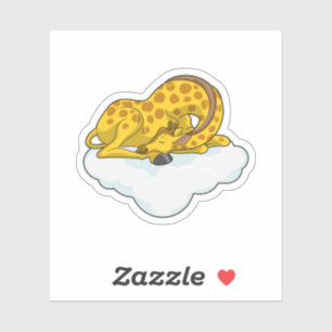 Giraffe op wolken sticker