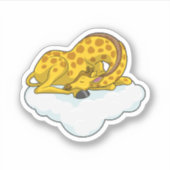 Giraffe op wolken sticker (Voorkant)
