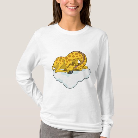 Giraffe op wolken t-shirt (Voorkant)