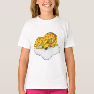 Giraffe op wolken t-shirt