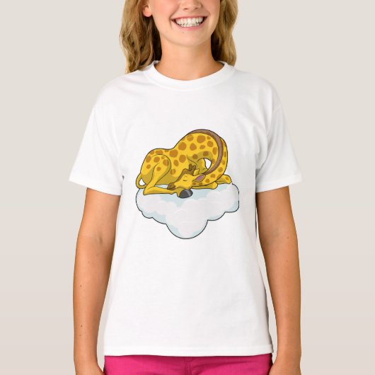 Giraffe op wolken t-shirt (Voorkant)