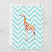Giraffe op zigzag chevron. kaart (Achterkant)