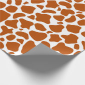 Giraffe Orange Print Gift Wrapping Paper Cadeaupapier (Hoek)