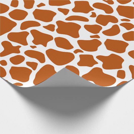 Giraffe Orange Print Gift Wrapping Paper Cadeaupapier (Hoek)