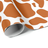 Giraffe Orange Print Gift Wrapping Paper Cadeaupapier (Rol Hoek)