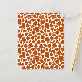 Giraffe Orange Spots Print Craft Scrapbook Paper
