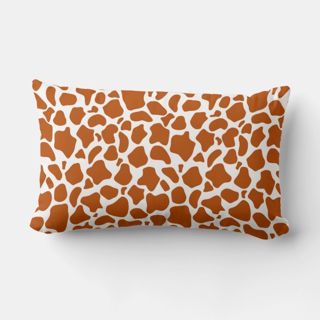Giraffe Oranje Print Sierkussen Kussen (Achterkant)