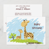 Giraffe Organic Planet Baby shower Kaart (Voorkant / Achterkant)
