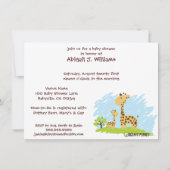 Giraffe Organic Planet Baby shower Kaart (Achterkant)